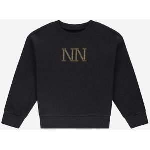 Nik & Nik - Stud Sweatshirt - Bruin - Hoodie - Meisjes
