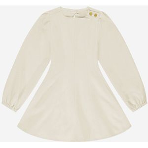 NIK&NIK - Korte Jurk - Beige - Meisjes - Lange Pofmouwen