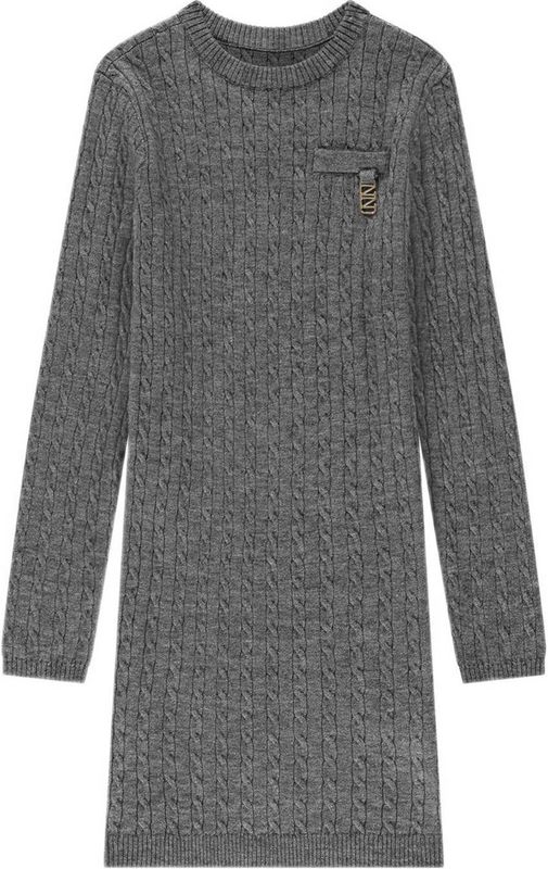 NIK&NIK - A-lijn Jurk - Lange Mouwen - Grof Breisel