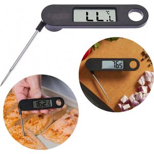 Vleesthermometer - Keukenthermometer - Kernthermometer - Oventhermometer - Vleesthermometer Digitaal - Vlees Thermometer - BBQ Thermometer - RVS - Met Batterij - Betrouwbaar