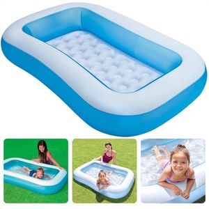 Cheqo® Zwembad met Opblaasbare Bodem - Opblaasbaar Zwembad - 166cm x 100cm - Kinderbad - Ideaal voor Kleine Kinderen - Gemakkelijk te Gebruiken op Balkon of Terras