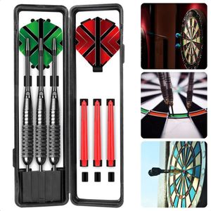 Cheqo® 3x 22g Steeltip Dartset - 28pcs - Nikkel Plating Barrels - ALU Shafts - 120 Micron Flights - Flight Beschermers - Metalen Shafts Ringen - PC Shafts - Plastic Dartcase - Dartpijlen - Dartsset - 22 Gram - 28-delige set - 3 Pijlen