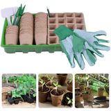 Cheqo® Kweekset 68-delig - 2 Bakken van 10 vakjes - 40 Kweekpotten - Handschoenen - Plantenlabels - Tuinzaaiers - Tuinieren - Planten Groeien - Tuinierset - Kweekset - Moestuin - Groenten - Fruit - Bloemen - Kweken