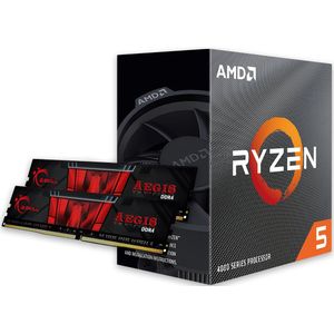 Bundel: AMD Ryzen 5 4500 Boxed + G.Skill Aegis F4-3200C16D-16GIS Geheugen