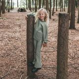 Glitter Raglan Top - Groen - Viscose - Met Elastaan