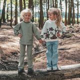 Glitter Raglan Top - Groen - Viscose - Met Elastaan