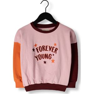 Your Wishes Forever Young Oversized Sweater Truien & Vesten Meisjes - Sweater - Hoodie - Vest- Roze