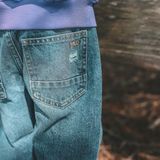 Denim - Straight Leg Jeans - Medium Blauw