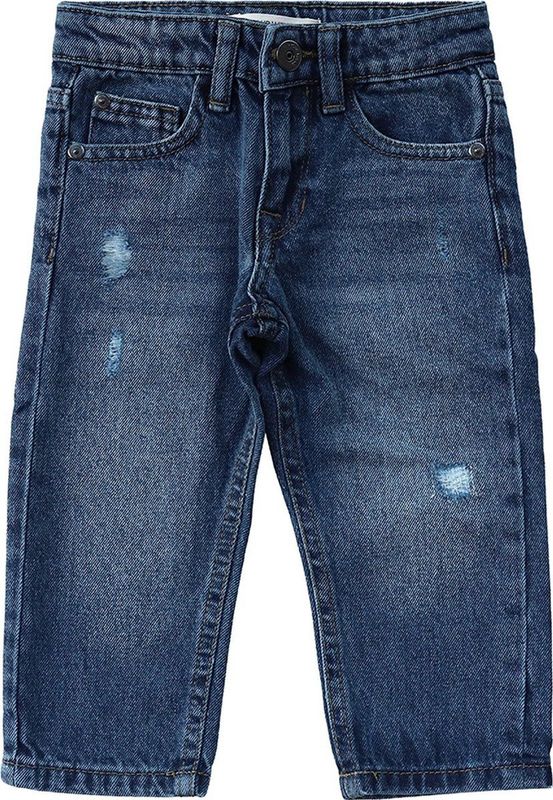 Denim - Straight Leg Jeans - Medium Blauw