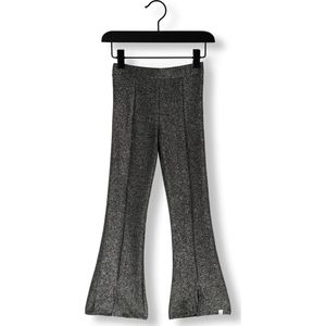 Your Wishes Glitter Flared Legging Broeken Meisjes - Zilver - Maat 128