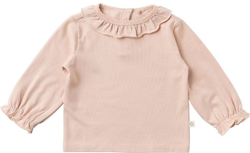 Your Wishes - Longsleeve - Katoenmix - Met Ruches - Drukknoopsluiting