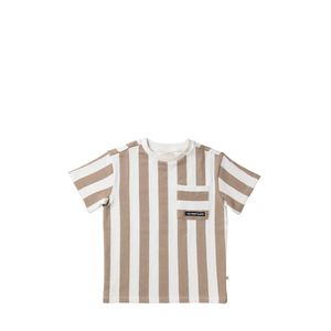 Your Wishes Bold Stripes Oversized Tee Jongens - Beige