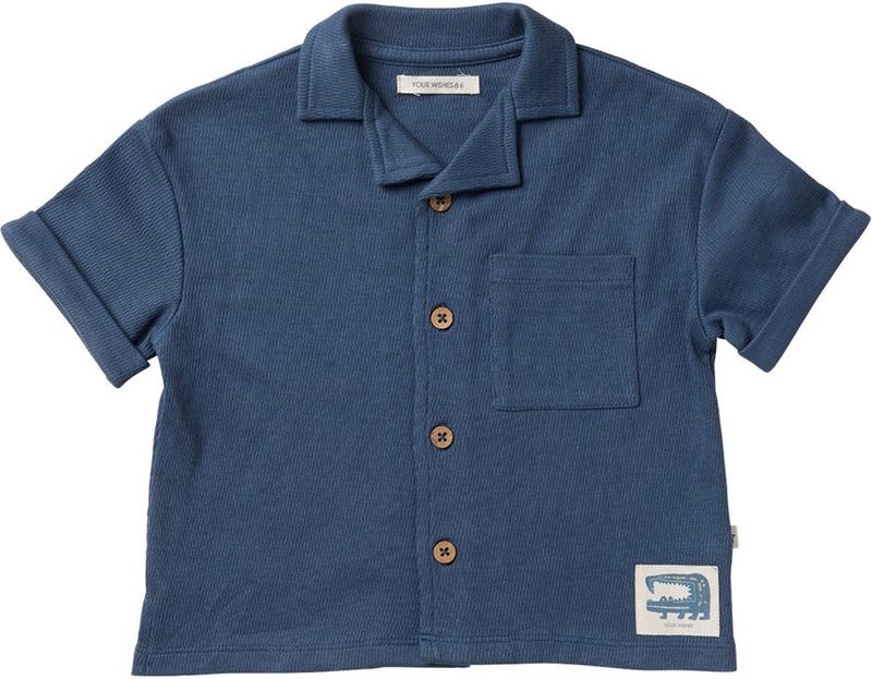 Your Wishes - Jongens Overhemd - Blauw