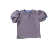 Your Wishes - Glitter Puff Sleeve Top - Glitter Lurex Jersey