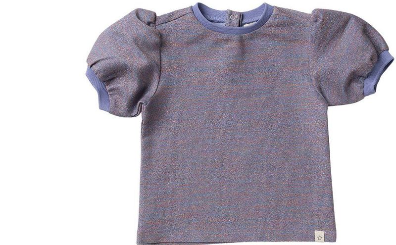 Your Wishes - Glitter Puff Sleeve Top - Glitter Lurex Jersey