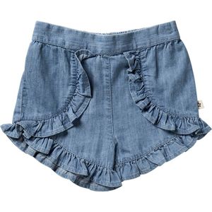 Slub Denim | Ruffle Shorts | Meisjes korte broek | Maat 80 t/m 140 | Your Wishes