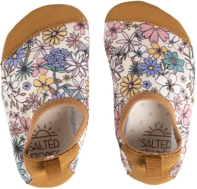 Salted Stori - Sparkly Fleurs - Waterschoenen - Bloemen - Rubberzool