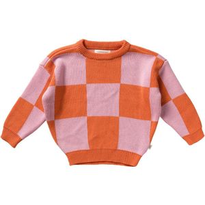 Check Knit - Chunky Sweater - Multicolor - 55% Acryl 45% Katoen