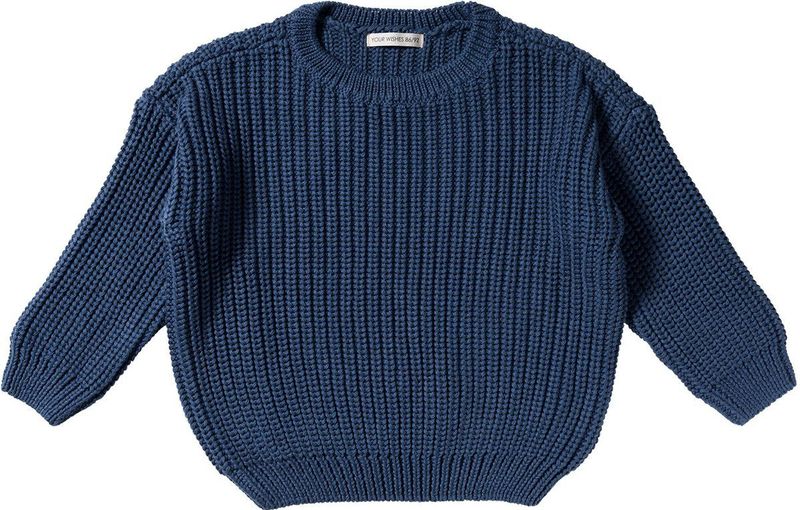 Your Wishes - Grof Gebreide Trui - Blauw