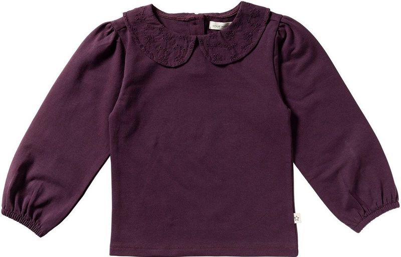 Your Wishes - Longsleeve - Katoen met Elastaan - Effen Design met Broderie Details