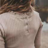 Your wishes winter jurk meisjes - grijs - rib, gebreid