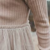 Your wishes winter jurk meisjes - grijs - rib, gebreid