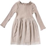 Your wishes winter jurk meisjes - grijs - rib, gebreid