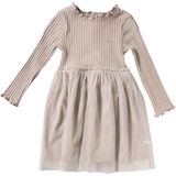 Your wishes winter jurk meisjes - grijs - rib, gebreid