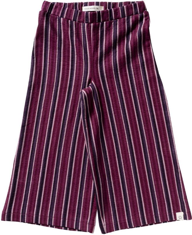 Your Wishes - Winner Stripes Wide Leg Pants - Paars - Broek - Meisjes
