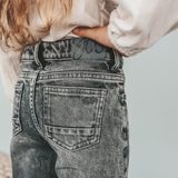 Your Wishes - Stretch Denim Wide Leg Glitter Jeans - Antraciet - Broek
