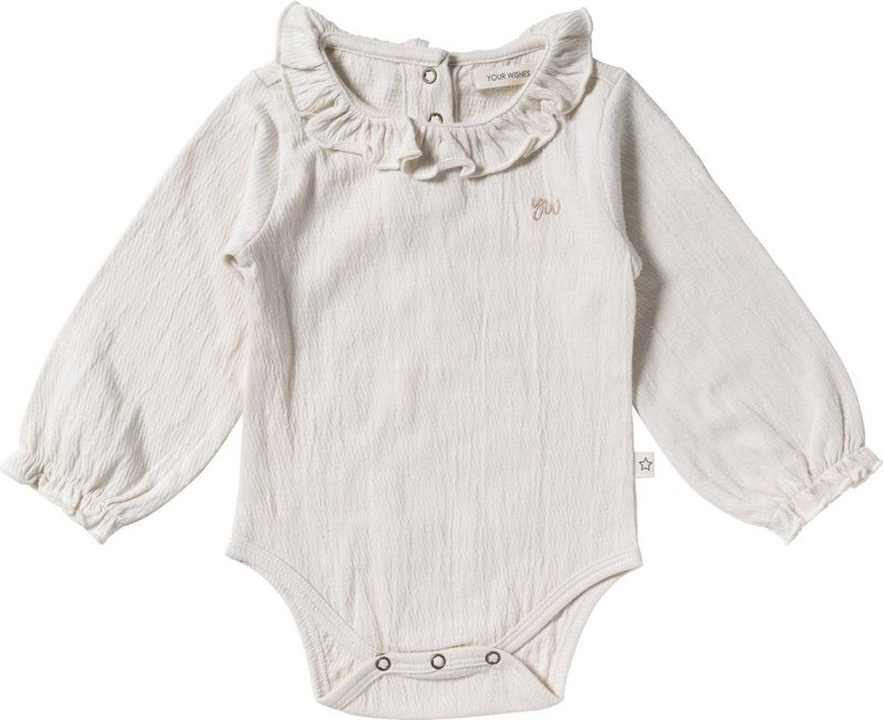 Your Wishes - Romper - Katoen - Lange Mouwen - Ronde Hals - Ruches