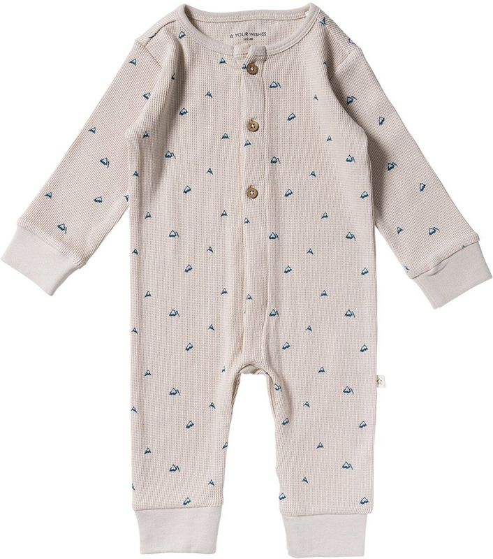 Mini Waffle - Onesie - Beige - Jumpsuit voor Jongens - Maat 50 t/m 74