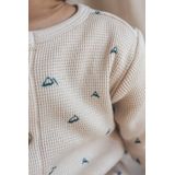 Mini Waffle - Onesie - Beige - Jumpsuit voor Jongens - Maat 50 t/m 74