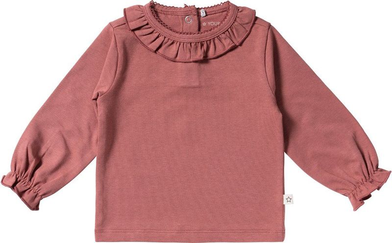 Solid - Ruffle Longsleeve - Longsleeve - Zacht - Ademend