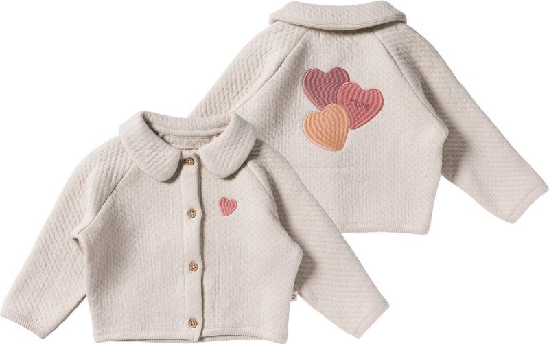 Your Wishes - Quilted Jersey - Cardigan - Beige