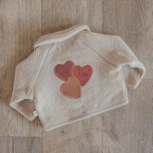 Your Wishes - Quilted Jersey - Cardigan - Beige