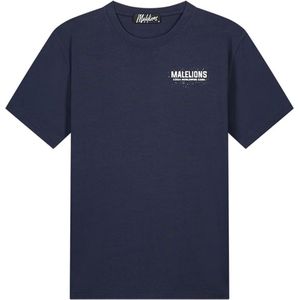 Malelions - Worldwide - T-shirt - Donkerblauw - Oversized