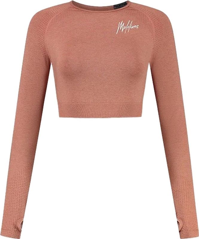 Malelions - Sport Seamless Crop Top - Rood - 93% Nylon 7% Elastaan