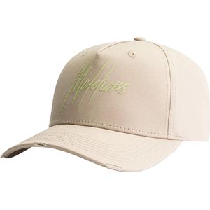 Malelions Striped Signature Cap - Taupe/Light Green ONE