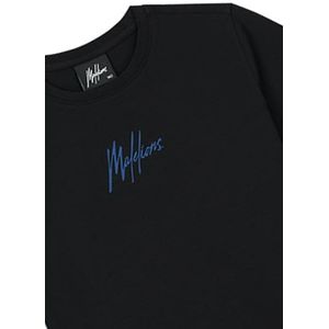Malelions jongens t-shirt Striped Signature Black Cobalt