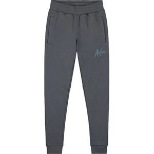Malelions striped signature sweatpants in de kleur grijs