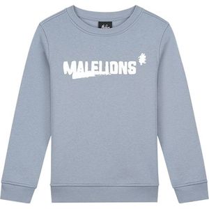 Malelions Sweater inked - Ice blauw / Wit