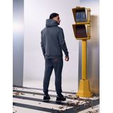 Malelions - Striped Signature Hoodie - Grijs - 70% Katoen / 30% Polyester