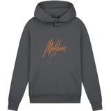 Malelions - Striped Signature Hoodie - Grijs - 70% Katoen / 30% Polyester