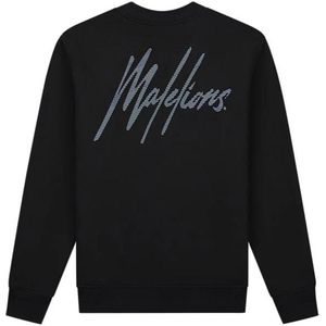 Malelions Trui Zwart Malelions Sweaters Zwart Mm1 aw24 07