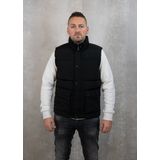 Malelions - Crinkle Padded Vest - Zwart - Bodywarmer