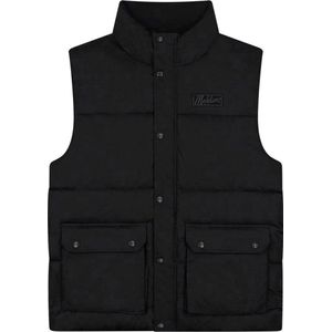 Malelions - Crinkle Padded Vest - Zwart - Bodywarmer