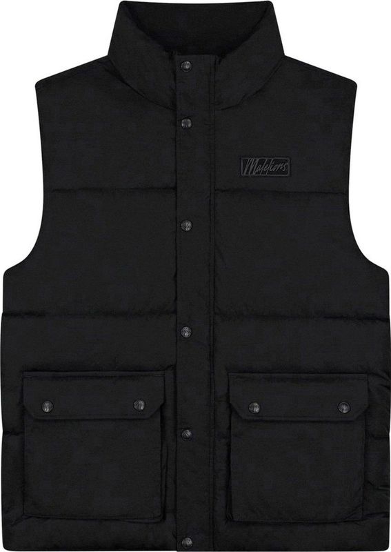 Malelions - Crinkle Padded Vest - Zwart - Bodywarmer