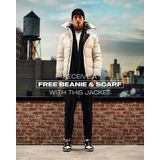 Malelions - Porter Parka - Licht Grijs - Winterjas