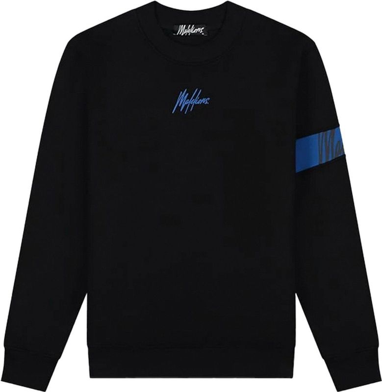 Malelions Captain Sweater 2.0 - Black/Cobalt S